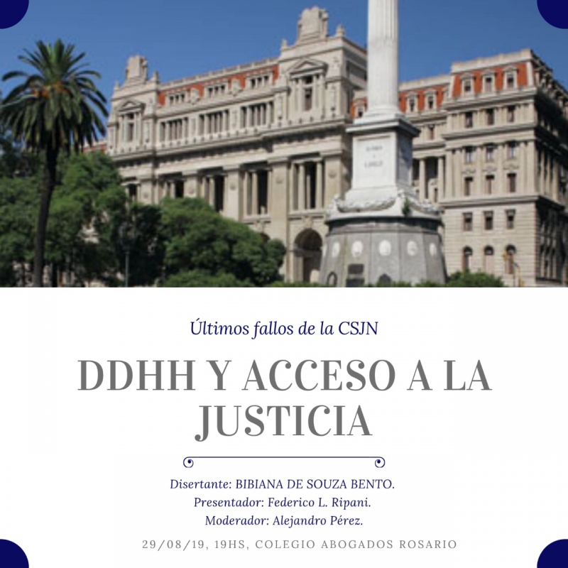 Últimos fallos de la CSJN DDHH y Acceso a la Justicia - 29/08/2019